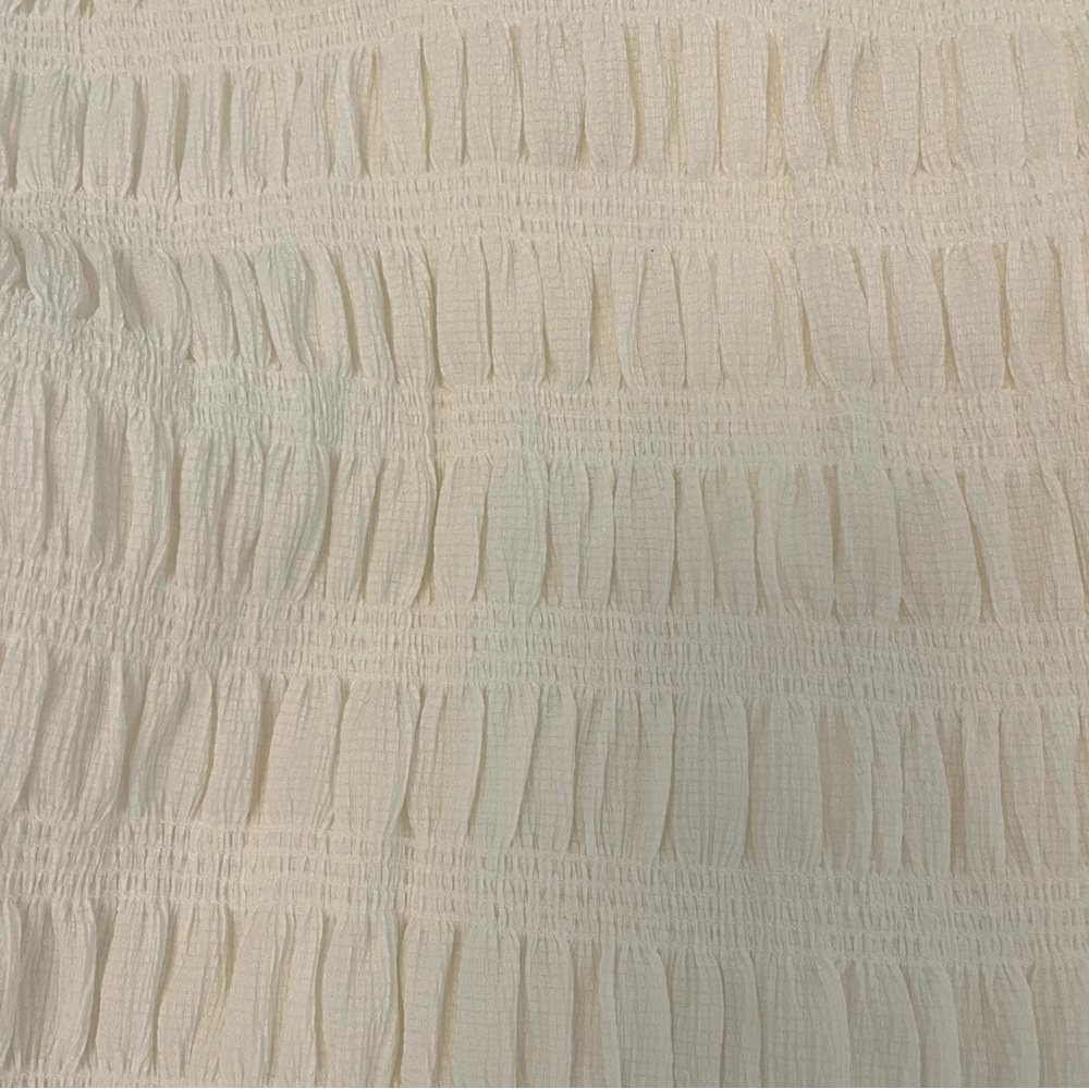 Anthropologie White Ruffled Button-Front Blouse - Picture 7 of 15